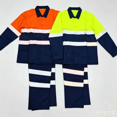 Spring and autumn pure cotton long-sleeved work clothes set, men's anti-scald welder's clothes, sweat-absorbing and breathable labor protection clothes, cross-border pure cotton reflective shirt work clothes set customization, construction site, oil and mine safety labor protection clothes and workwear Spring and autumn pure cotton long-sleeved work clothes set, men's anti-scald welder's clothes, sweat-absorbing and breathable labor protection clothes, cross-border pure cotton reflective shirt work clothes set customization, construction site, oil and mine safety labor protection clothes and workwear